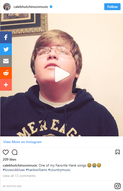 Caleb’s Instagram 2014 photo