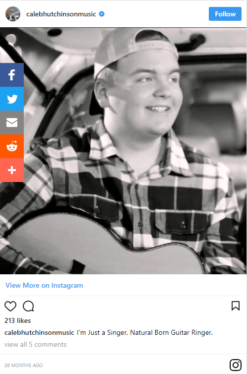 Caleb’s Instagram 2016 photo