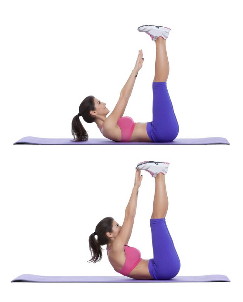 Vertical leg crunch